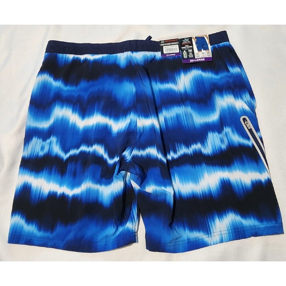 Zeroxposur Swim Trunks Men XXLARGE Color Blue Navy With Pockets UV Protection - Picture 2 of 13